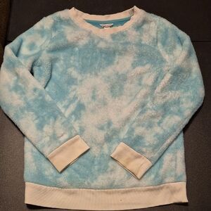 Cat & Jack Blue and White Fuzzy Kids Sweater